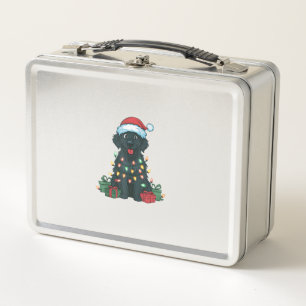 Kerstverlichting Santa Hat Black Golden Retriever