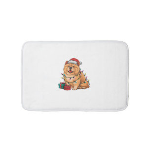 Kerstverlichting Santa Hat Chow Chow Dog Kerstmis Badmat
