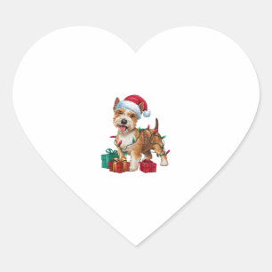 Kerstverlichting Santa Hat Lakeland Terrier Dog Ch Hart Sticker