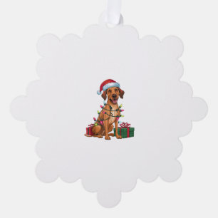 Kerstverlichting Santa Hat Thai Ridgeback Dog Kers Ornament Kaart