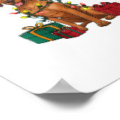 Kerstverlichting Santa Rhodesian Ridgeback Dog Chr Poster (Hoek)