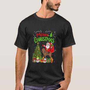Kerstverlichting Santa Riding Rhodesian Ridgeback T-shirt