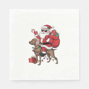 Kerstverlichting Santa Riding Weimaraner Dog Chris Servet