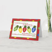 Kerstverlichting Schriftgedeelte Kerst Kaart (Voorkant)