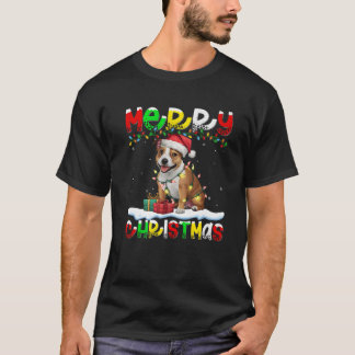 Kerstverlichting Staffordshire Bull Terrier Hond B T-shirt