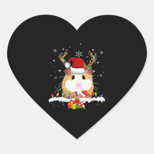 kerstverlichting voor cavia's hart sticker