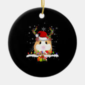 kerstverlichting voor cavia's keramisch ornament (Voorkant)