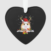 kerstverlichting voor cavia's ornament (voorkant)