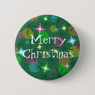 Kerstverlichting 'Vrolijk kerstfeest' knop Ronde Button 5,7 Cm