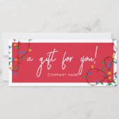 Kerstverlichting Zakelijke cadeaubon (Achterkant)