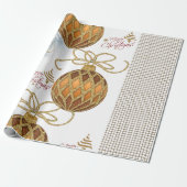 Kerstverpakken Gold Balls Cadeaupapier (Uitgerold)