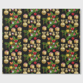 Kerstverpakken Gold Balls Cadeaupapier (Vlak)