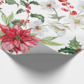 kerstverpakker (wit) cadeaupapier (Hoek)