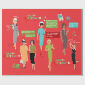 kerstverpakking met gebundelde kerstkaart cadeaupapier (Vlak)