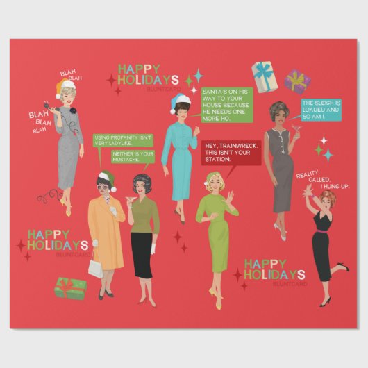 kerstverpakking met gebundelde kerstkaart cadeaupapier (Vlak)