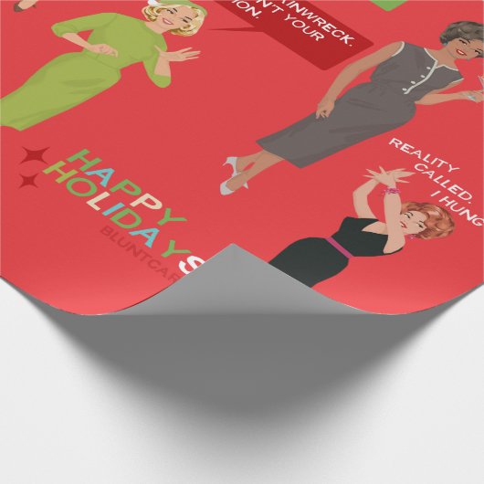 kerstverpakking met gebundelde kerstkaart cadeaupapier (Hoek)