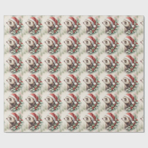 Kerstverpakkings papier met fret