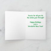 Kerstverpleegkundige waardering feestdagen kaart (Binnen)