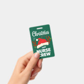 Kerstverpleegster Crew Santa Hat Kerstmis Badge (Handheld)