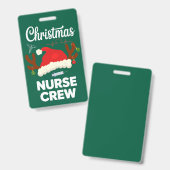Kerstverpleegster Crew Santa Hat Kerstmis Badge (Front & Back)