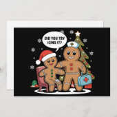 Kerstverpleegster Gingerbread Man Heb je de Icing Feestdagenkaart (Voorkant / Achterkant)
