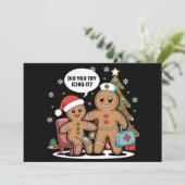 Kerstverpleegster Gingerbread Man Heb je de Icing Feestdagenkaart (Staand voorkant)