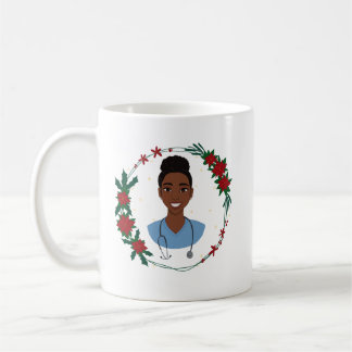 Kerstverpleegster mok, gepersonaliseerd cadeau voo koffiemok