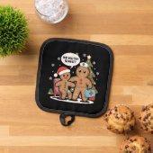 Kerstverpleegster peperkoek man heb je geprobeerd  pannenlap (Top down)