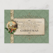 Kerstvers en  wintervignet feestdagenkaart (Voorkant)