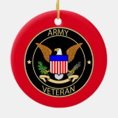 Kerstversieel leger van het leger keramisch ornament (Achterkant)