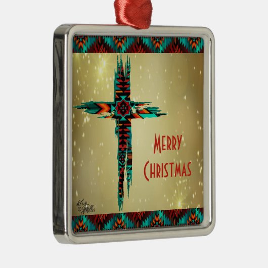 Kerstversieel van het zuidwesten metalen ornament (Rechts)