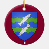 Kerstversieel van Mont-Saint-Michel Keramisch Ornament (Achterkant)