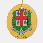 Kerstversieel van Montreal Quebec Keramisch Ornament (Links)