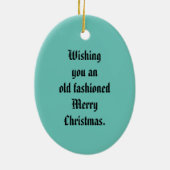 kerstversier keramisch ornament (Achterkant)