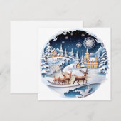 Kerstversierde kerstkaart (Voorkant / Achterkant)