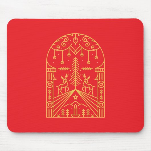 kerstversiering 1 muismat (Voorkant)