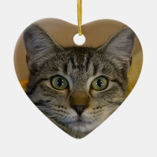 kerstversiering: 1e kat keramisch ornament (Voorkant)