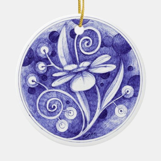 kerstversiering 2 keramisch ornament (Voorkant)