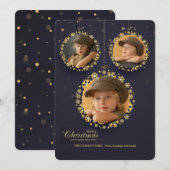 Kerstversiering 3-foto Kerstkaart (Voorkant / Achterkant)