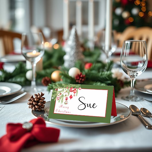 Kerstversiering aan tak