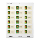 kerstversiering  adreslabel etiket (Full Sheet)
