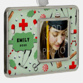 kerstversiering Afstuderen van de verpleegschool Verzilverd Kader Ornament (Rechts)