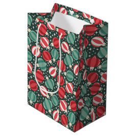Kerstversiering Baubles rood groen Medium Cadeauzakje