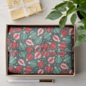 Kerstversiering Baubles rood groen Tissuepapier (Geschenk)
