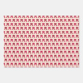 Kerstversiering, bogen en kerstman in rood inpakpapier vel (Voorkant 2)