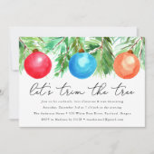 kerstversiering | Boom Trimming Party Kaart (Voorkant)