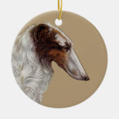 kerstversiering Borzoi Keramisch Ornament (Voorkant)