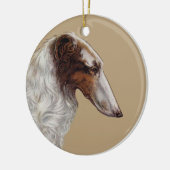  kerstversiering Borzoi Keramisch Ornament (Links)