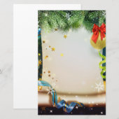 kerstversiering briefpapier (Voorkant / Achterkant)