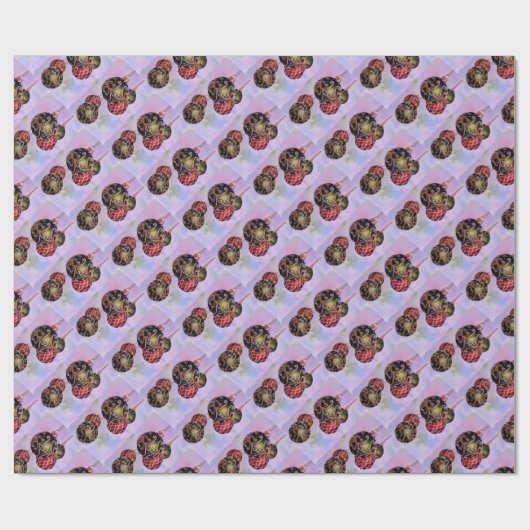 kerstversiering cadeaupapier (Vlak)